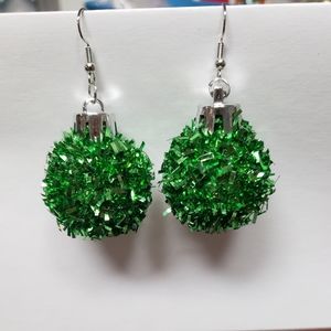 Green Ornament Earrings
